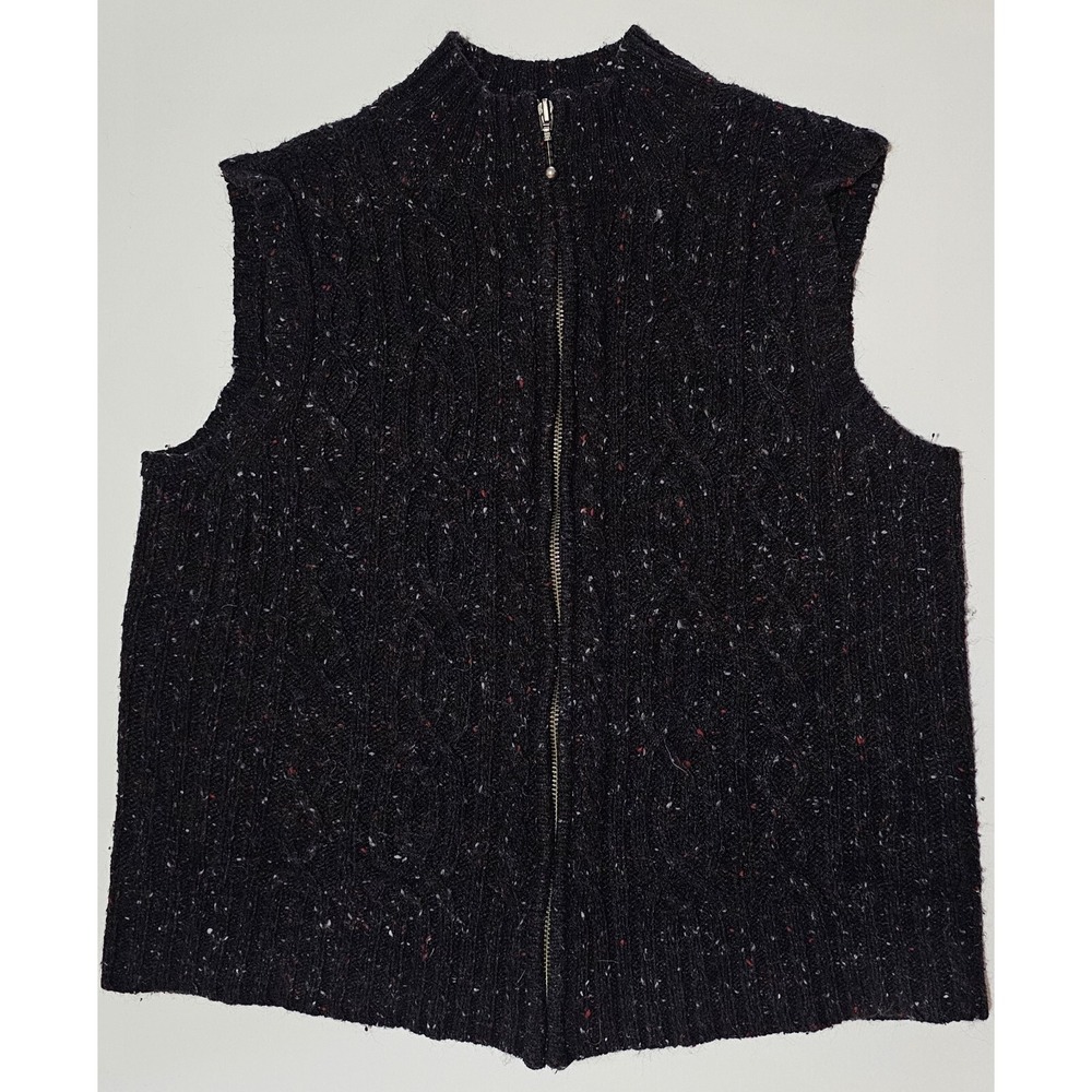 Christopher & Banks Zip Up Sweater Jacket Sleeveless Medium
